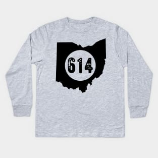 614 area code Ohio Columbus Kids Long Sleeve T-Shirt